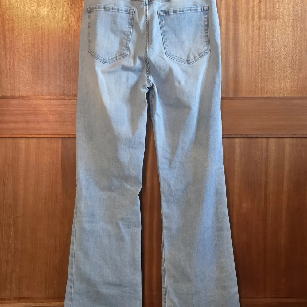 Wax Jean Light Blue Flare Women's Jeans - Picture 2 of 4